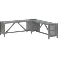 Garden Bench Grey Solid Acacia wood Medium Garden Bench Rustic vidaXL