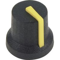 Cliff CL170845CR CL170845CR Drehknopf Schwarz, Gelb (Ø x H) 16.8 mm x 14.5 mm 1 St.