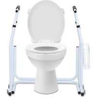 Support de toilettes Aide à la verticalisation des toilettes Barre d'appui mobile réglable en hauteur, charge maximale 200 kg