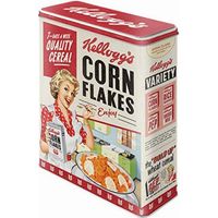 Nostalgic-Art Contenitore retrò XL Kellogg's Cereali, Idea Regalo per la Cucina, Scatola di Latta con Coperchio, Design Vintage, 4 L