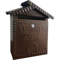 CASSETTA POSTALE 'NARCISO' cm 26x10x h 32 - rame antico