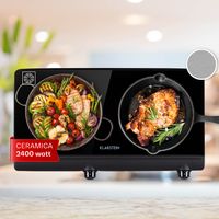 Klarstein Cookbuddy, Doppio Fornello, 5 Livelli di Potenza, Vetroceramica, 2400 W