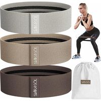 Bandes De Résistance En Tissu - 3 Niveaux De Résistance - Pour Renforcement Musculaire Des Jambes Fessiers Bras - Entraînement Physique Et Rééducation - Lot De 3