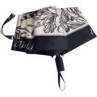 Parapluie vintage fleuri, coupe-vent, pliable et léger, à ouverture manuelle, pour femmes, filles et enfants.