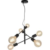 Suspension intérieure Led métal noir Tub - Sampa Helios