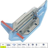 Sigma – Coupe-carreaux manuel 37 cm – Double enregistrement pour régulation d'épaisseur – Coupe nette sur tous types de tuiles – Poids 2,6 kg
