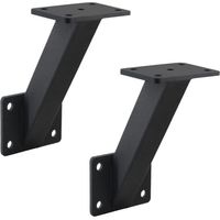 Support mural pour rampe d'escalier en acier robuste - Accessoires de garde-corps en bois