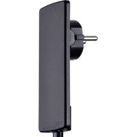 EVOline 1510.0000.0100 Spina piatta di sicurezza Plastica con espulsore 230 V Nero IP20