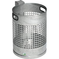 VAR, Poubelle d'extérieur, capacité 30 l, galvanisé à chaud
