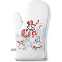 Gant de cuisine bonshommes de neige 18 x 30 cm