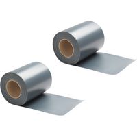 Wolketon 2 rotoli di strisce di protezione in PVC 35 m x 19 cm Pellicola di protezione con 30 clip di fissaggio per recinzioni da giardino, balconi Antracite