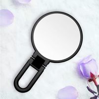 Miroir grossissant 30X avec poignée – Miroir de maquillage double face, pliable et portable, utilisable à tout moment et en tout lieu – Noir