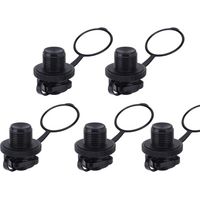 Válvula de inflado en espiral, 5 unidades, adaptadores de válvula, tapones de aire en espiral para botes inflables, botes de pesca inflables y colchones de aire.