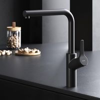 AM.PM Wasserhahn Küche drehbar Küchenarmatur Edelstahl Spültischarmatur Hochdruck Armatur Mischbatterie Küche matt FXB05022 X-Joy S, Schwarz matt