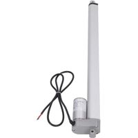 Vérin électrique linéaire miniature 12V 750N 450mm blanc pour motorisation agricole, robotique, suivi extérieur et domotique