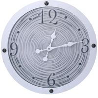Horloge en bois avec bord blanc cmø50x3