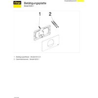 VIEGA 654498 Plaque de commande WC Visign