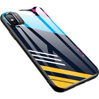 cofi1453® Color Glass Case Handyhülle Schutzhülle aus Schutzglas kompatibel mit iPhone X Cover Zubehör Bumper Schutz Motiv 2