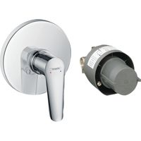 Mezclador de ducha empotrado 15 cm en latón cromado y plástico - Hansgrohe Logis