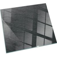 Plaque de sol sous poêle à bois en verre trempé protection thermique du plancher Texture surface pierre Carrée 50x50 cm