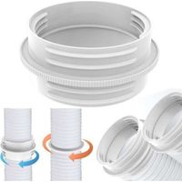 Adaptador de manguera para aire acondicionado portátil blanco, conector de manguera para aire acondicionado portátil de 130-150 mm, kit de escape para aire acondicionado para la extracción de aire