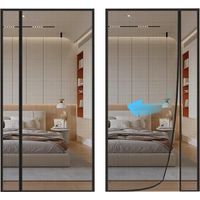 Zanzariera Magnetica per Porte e Finestre 90 x 230 cm – Maglia Ultrafine, Chiusura Automatica, Antizanzare, Traspirante, con Striscia Adesiva – Nero