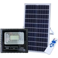Faro Led Solare 100W Con Pannello integrato Luce Fredda IP65 Esterno Clicled