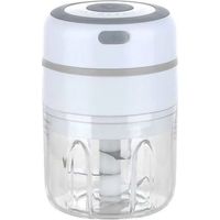 Mini Hachoir Électrique, Hachoir à Ail Électrique 250ml Presse-ail Électrique Coupe Oignon Automatique Chargeur USB Pour Oignon/Fruit/Aliments Pour Bebes/Presse Purée Blanc