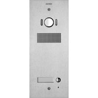 VIMAR - 41521 Placca Steely 2F+ A/V 1 puls. acciaio