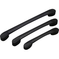 QAZQA 8 Pièces Poignées D'armoire Noire, Meubles Poignée Noire, Poignée de Cuisine Tiroir, Tirer Poignée Porte Noire, Poignées de Porte Noir, Pour Tiroir, Armoires, Meubles(128 mm)