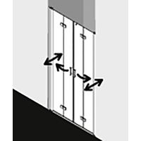 Kermi porte battante pliante Diga 2T4 1800x 2000 BV : 1768-1808 SIHG verre trempé Opaco Clean