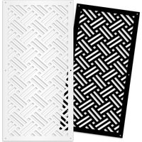 FILOTTO - Panneau ajouré en PVC - Brise-soleil - Couleur : noir - Dimension : 50x150 cm
