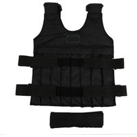 GARRYFIZH Gilet lesté d'entraînement d'exercice, doublure en éponge Flexible réglable, gilet respirant noir pour femmes