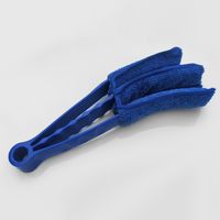 Spazzola multiuso per la pulizia delle bocchette dell'aria dell'auto - Manico in microfibra per tapparelle, finestre, tastiere, lenzuola, alette parasole, blu