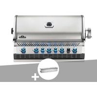 Barbecue gaz encastrable Prestige Pro 665 inox 5 brûleurs + Boîtier de fumage - Napoléon