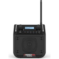 Radio de chantier DABPRO – Alimentation secteur 230V ou 4x C rechargeables – Résistante à la pluie et à la poussière – Bluetooth et AUX In – Perfectpro