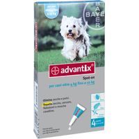 Advantix pour chiens 4–10 kg – 6 pipettes de 1 ml – Protection antiparasitaire