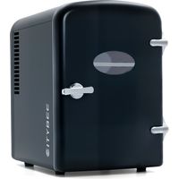 GBLY Mini Réfrigérateur 4L - Réfrigérateurs petits 12V 230V Fonctionne silencieusement Adapté pour les boissons, la cosmétique et la nourriture - Mini - (Noir)