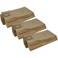 vhbw 30x sacs compatible avec Nilfisk / Alto Family Basis Delux, HDS 2000, NB 100 Business+ aspirateur - papier, marron
