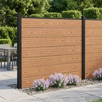 vidaXL Panneau de clôture WPC et Aluminium Marron