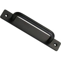 AIDUCHO Poignée De Porte De Grange En Alliage D'aluminium Robuste, Poignées De Sécurité Pour Intérieur Et Extérieur, Poignée De Porte Coulissante Simple Et Moderne (Noir, Taille : 210 Mm, 2pcs)