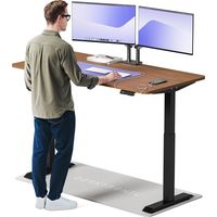 Desktronic Bureau assis debout HomeOne - 160x80cm - Noir/Noyer
