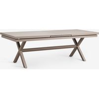 Table à manger rectangulaire extensible en aluminium Karena SKLUM Moka Brown 240 - 300 x 100 cm