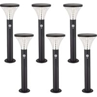 Set di 6 potenti terminali solari BENIDORM con rilevatore a 3 modalità - H50 cm