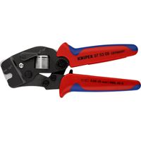 KNIPEX 97 53 09 SB Pinza per terminali a bussola, con regolazione automatica per crimpaggio frontale con manici multicomponente brunita 190 mm