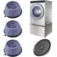 Patin Machine à Laver, 4 Pièces Pied Machine a Laver avec Patin en Caoutchouc, Pied Anti Vibration Machine a Laver pour Machines à Laver et Sèche-Linge, Patins Anti Vibration Lave Linge