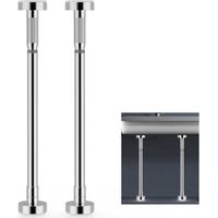 lot de 2 Supports d'évier sous plan, support d'évier de cuisine réglable de 35 cm à 50 cm, pieds d'évier muraux à installation sans perçage