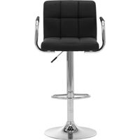 Chaise de bar Noir Tissu