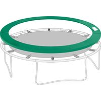 Bordure de trampoline résistante déchirures UV hydrofuge filet sécurité 366 cm verte