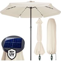 Ombrellone Athen creme alluminio 24 LED solari 330cm
